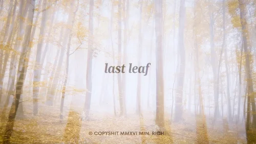 last leaf poster